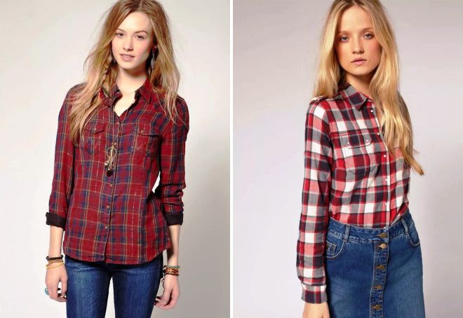 Checkered shirt - the most fashionable images