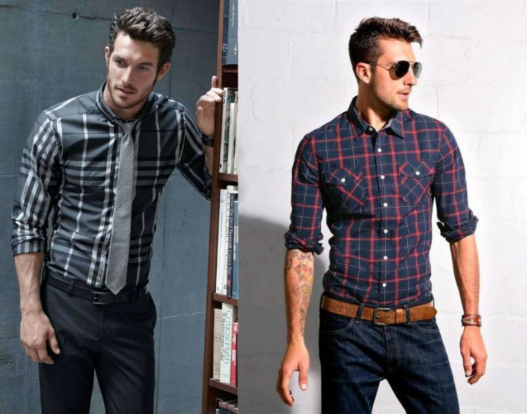 Рубашки в клетку – основной элемент мужского гардероба